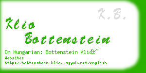 klio bottenstein business card